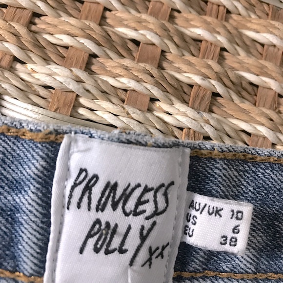 PRINCESS POLLY | 6 HOLLY ASYMMETRIC JEANS BLUE - Picture 14 of 15
